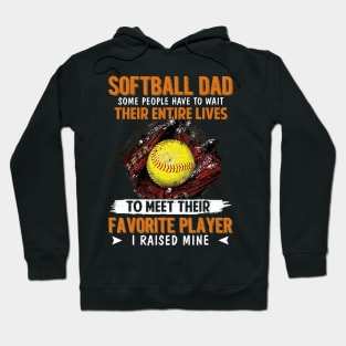 Funny softball dad for men softball dad i raised Hoodie